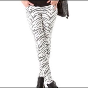 current elliot zebra print jeans